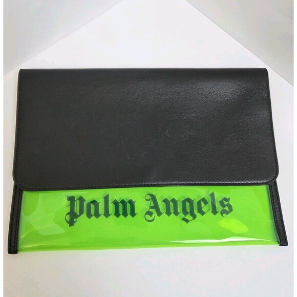 RARE Palm Angels Alien Flap Pouch Green Black 11x8 in MSRP $510 - Picture 11 of 11